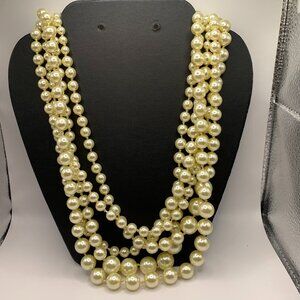 J Crew Multi strand  Faux pearl necklace